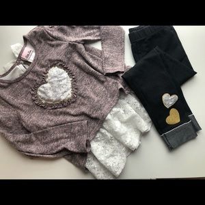 Little Lass Girls Sweater Outfit Size 7/8